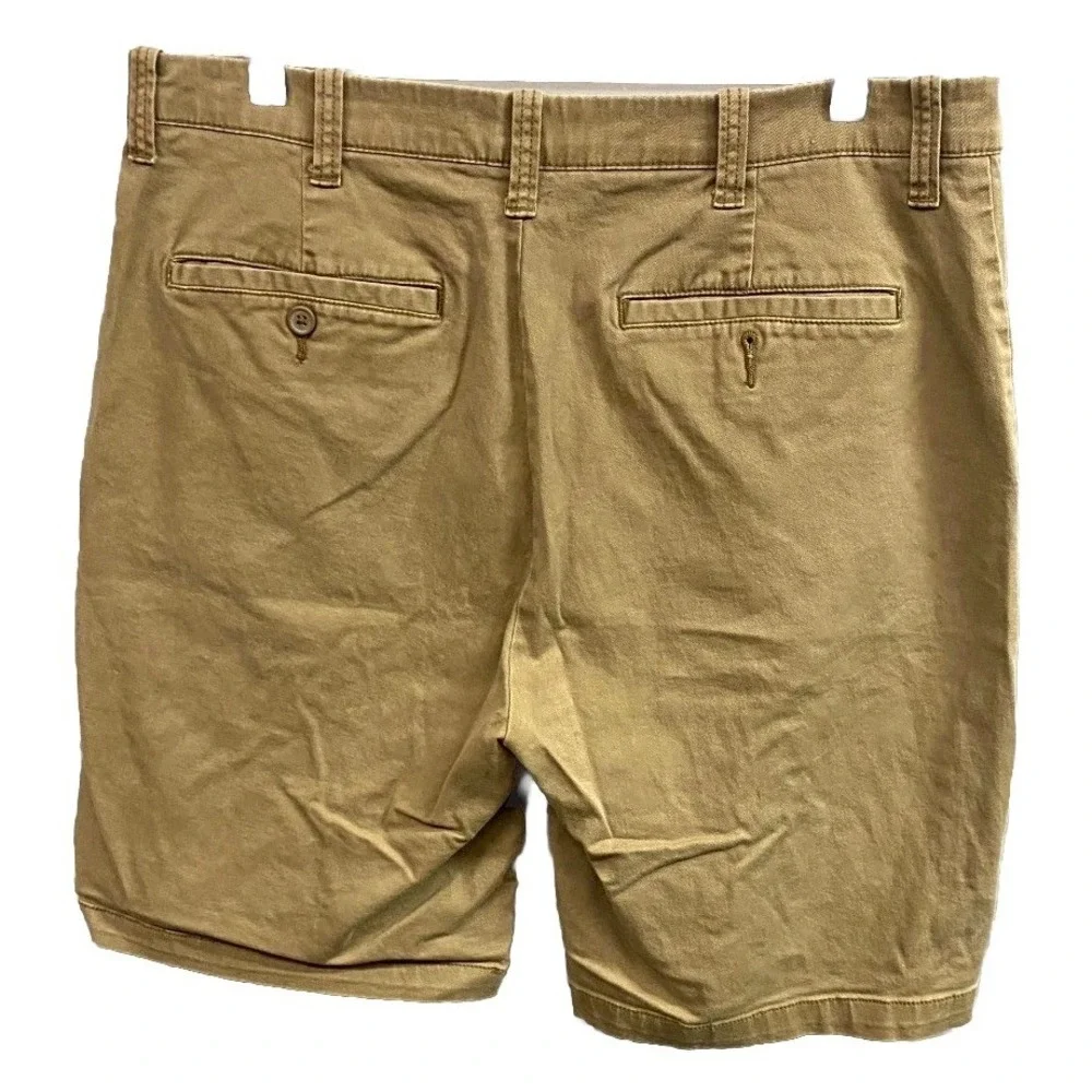 Sun River Chino Shorts Mens 36 Olive Stretch Performance Flat Front 8